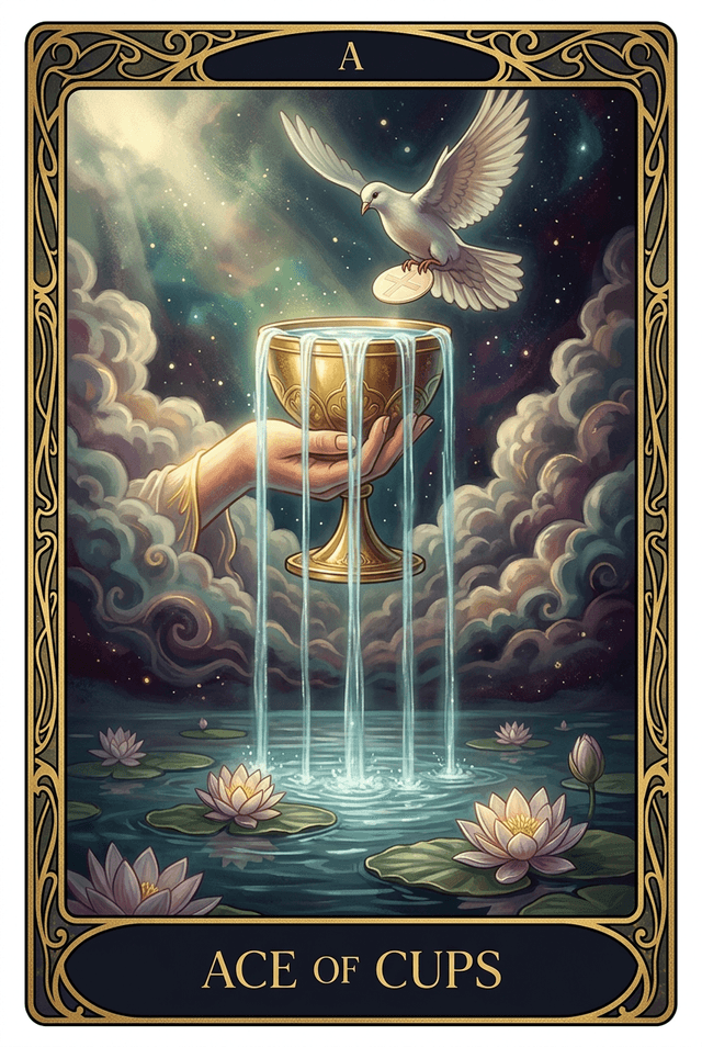 Ace of Cups tarot card artwork