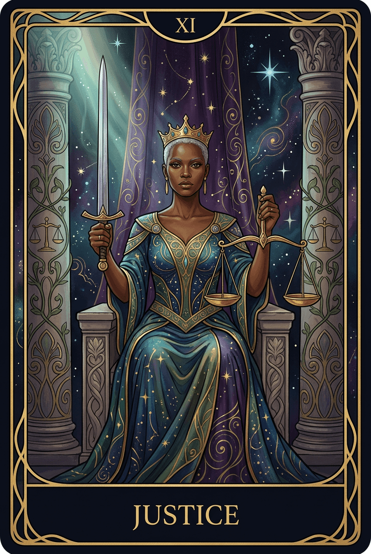 Justice tarot card