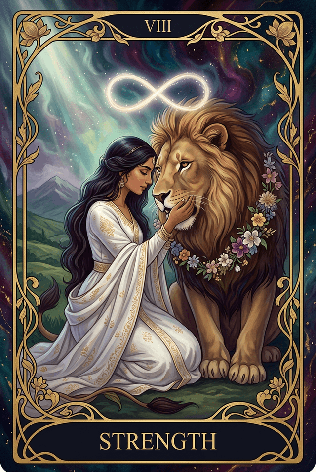 Strength tarot card artwork