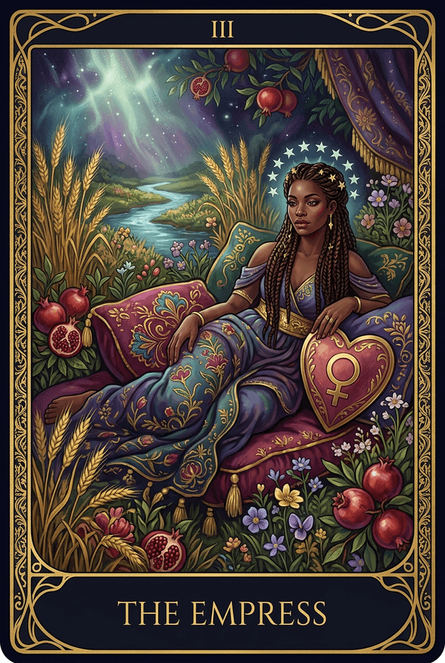 The Empress tarot card artwork