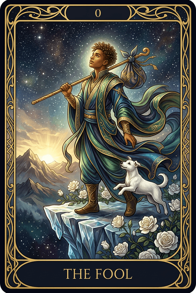 The Fool tarot card artwork
