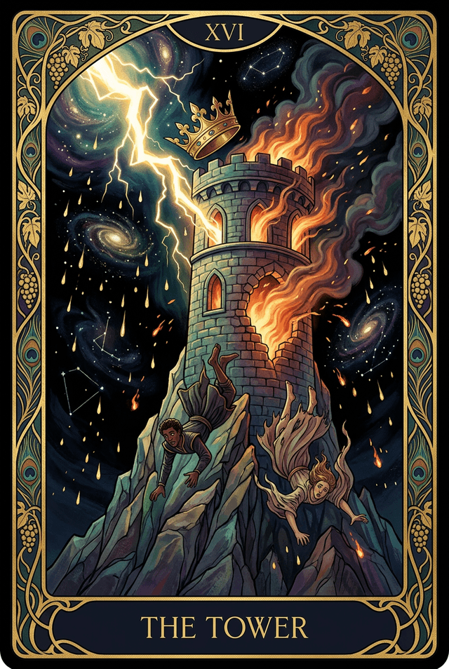 The Tower tarot card artwork