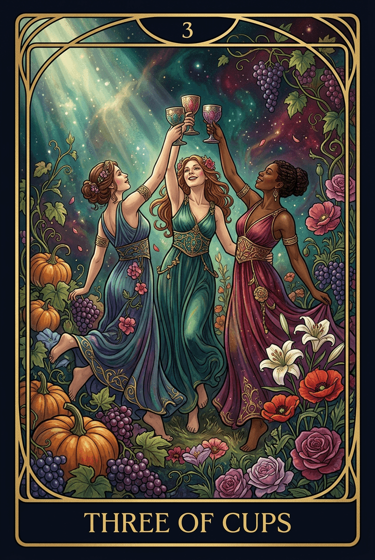 Three Of Cups tarot card