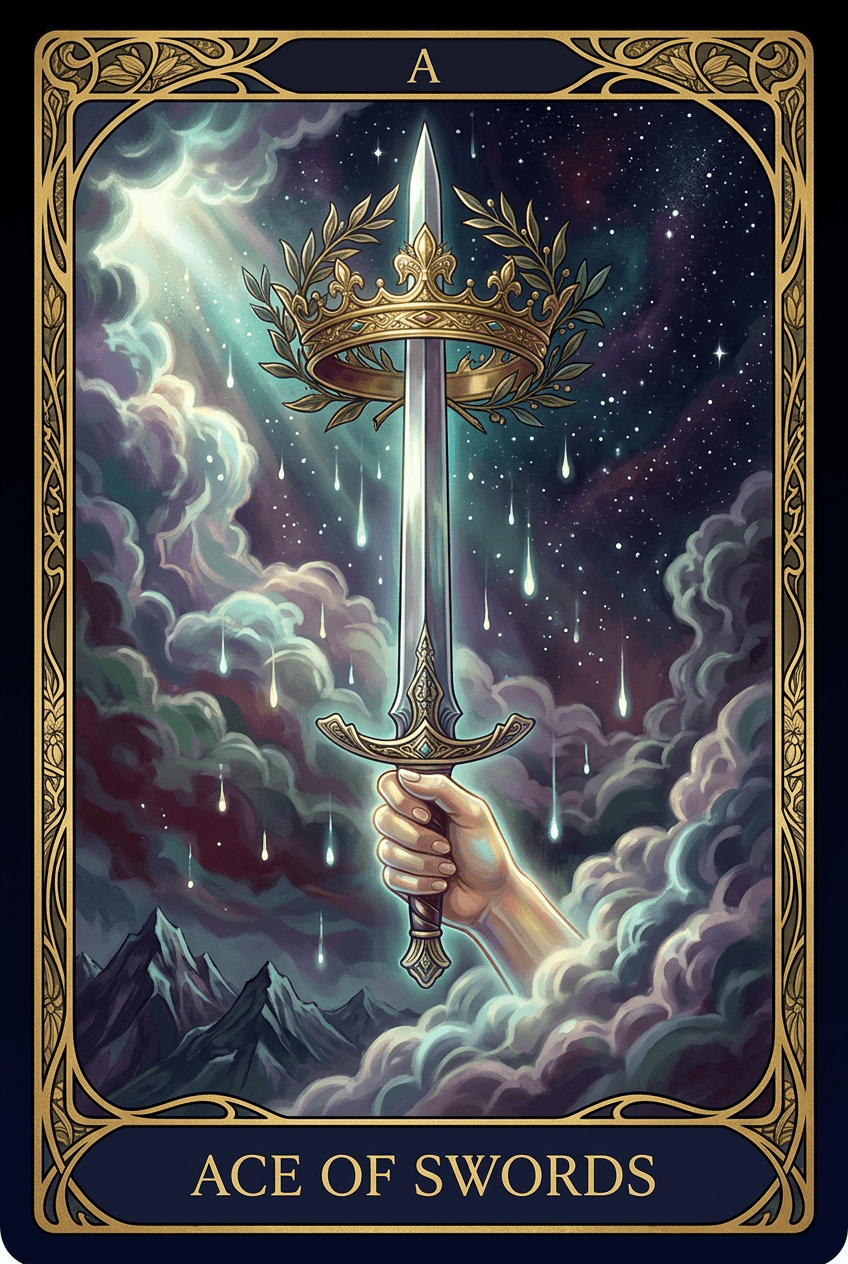 Ace of Swords tarot card artwork
