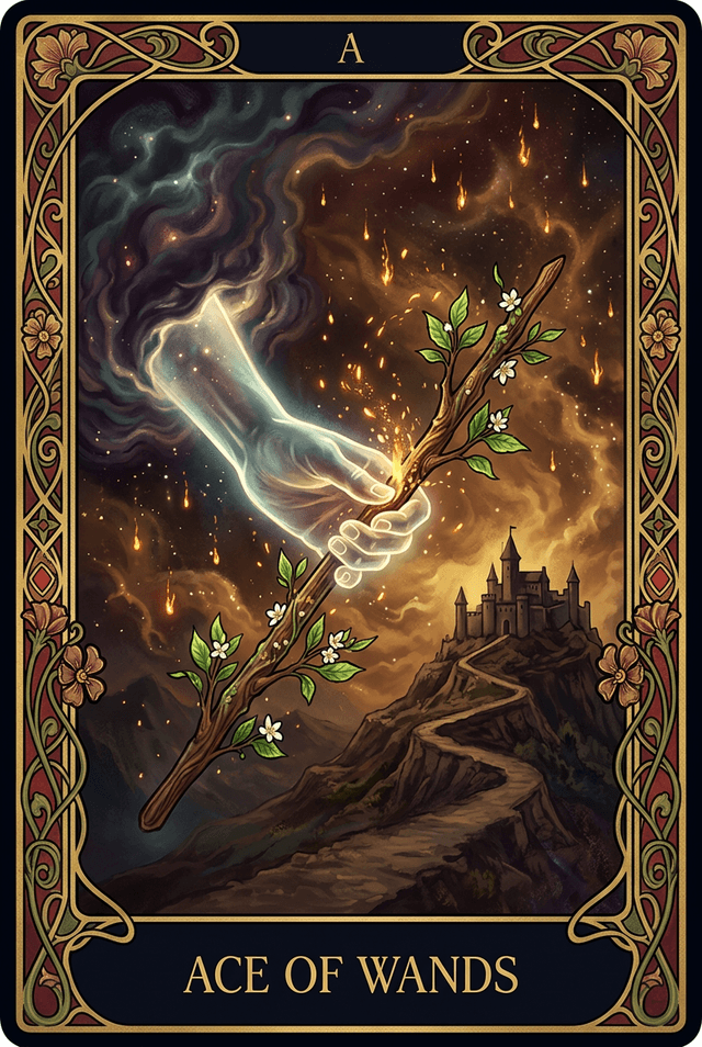 Ace of Wands tarot card artwork