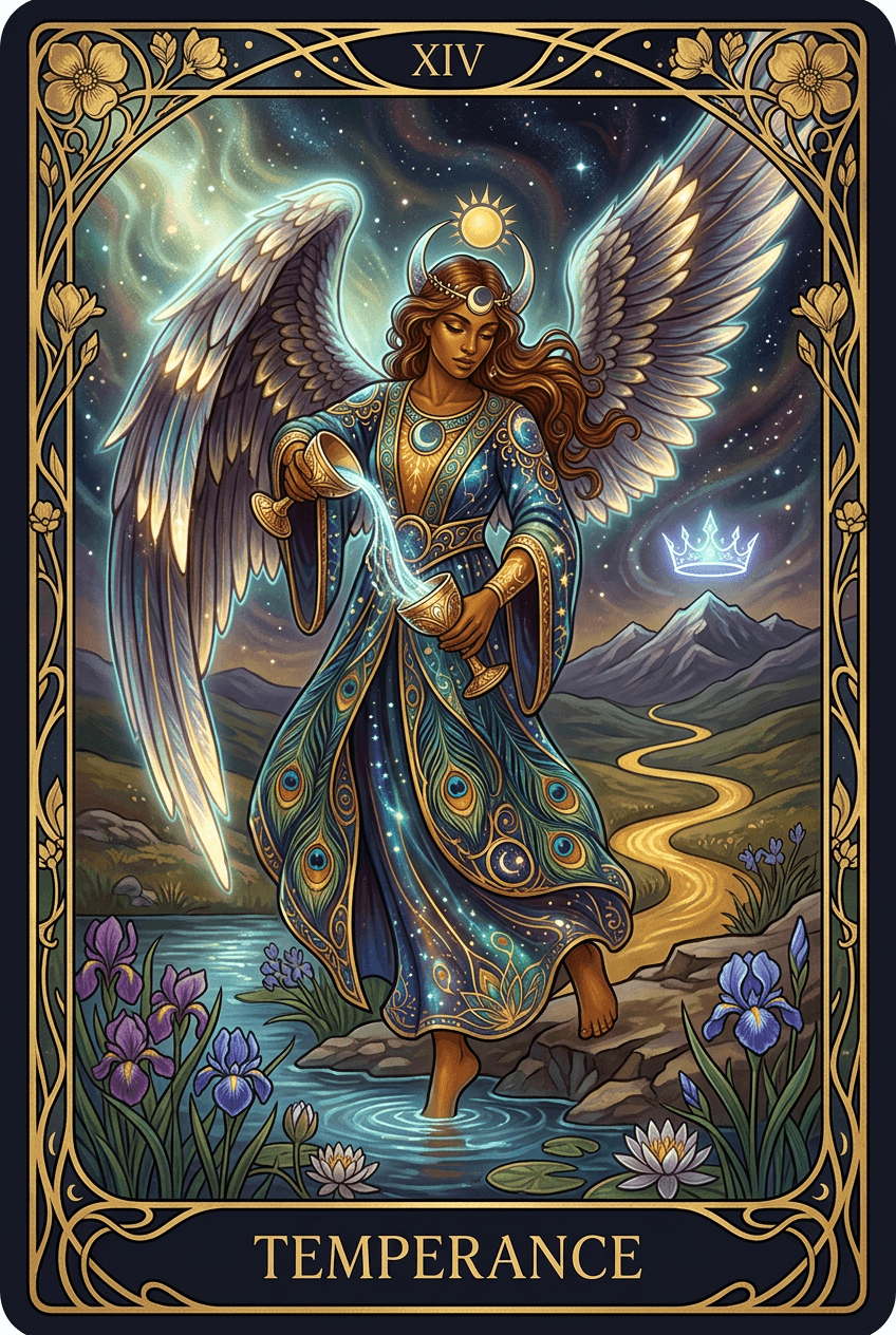 Temperance tarot card artwork