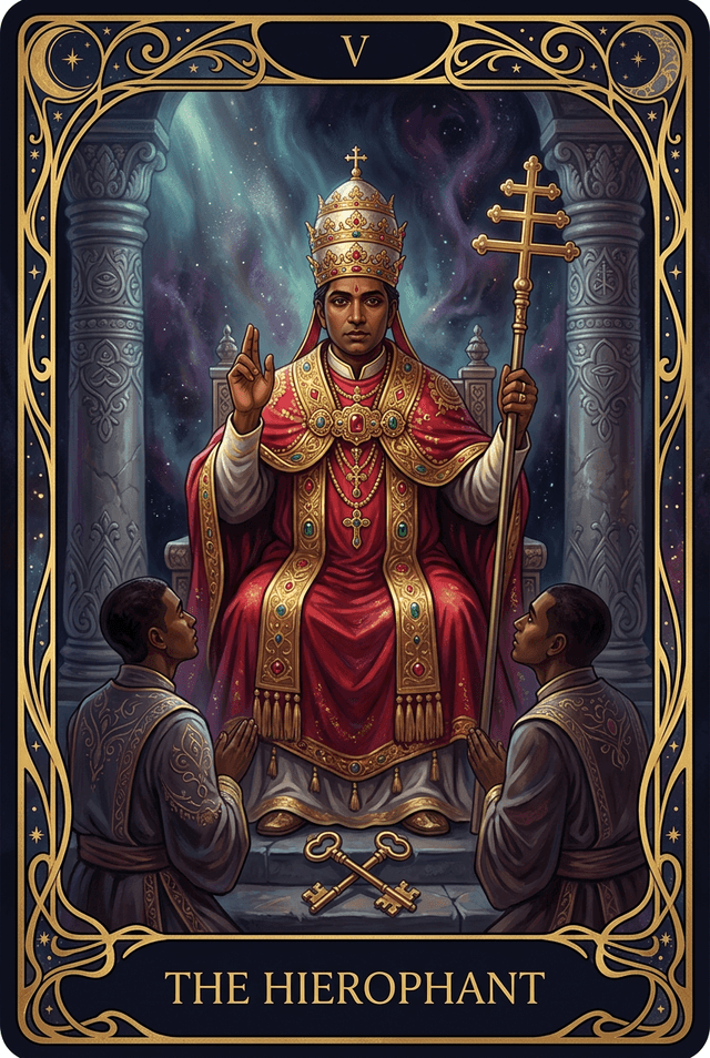 The Hierophant tarot card artwork