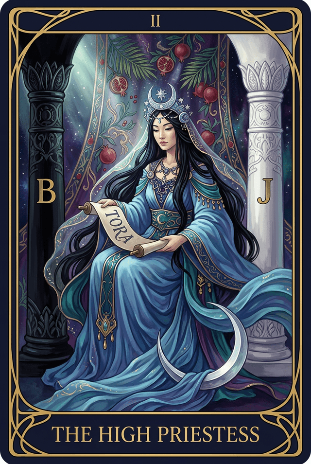 The High Priestess tarot card artwork