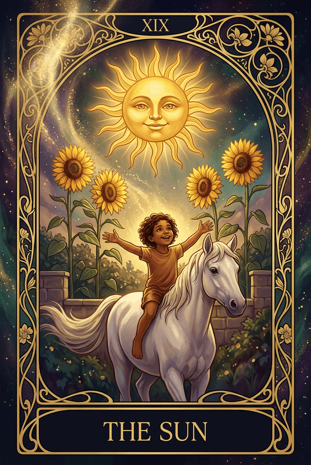 The Sun tarot card artwork
